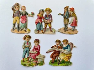 Découpis / Chromos anciens Petits couples livre XIXeme  1-A-4 - Imagen 1 de 1