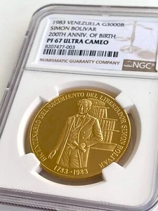 Venezuela - 3000 Bolivares - 1983 - Simon Bolivar - NGC PF67 Ultra Cameo - Picture 1 of 6