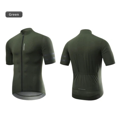 WOSAWE Men's Cycling Jersey Short Sleeve Breathable Comforable Sportswear Shirts - Image 1 of 4