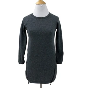 Zella Girls Sweater Dress Youth XS Extra Small Charcoal Grey Fleece Lined Tunic - Picture 1 of 11