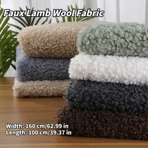 1pc Curly Wool Sheep Fabric Faux Fur Cloth Coat Doll Lining Fabric By Metre - Picture 1 of 21