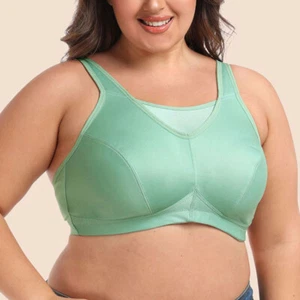 Plus Size Lady Bras Non-padded Wireless Brassiere Sports Yoga Bra Soft Underwear - Picture 1 of 10