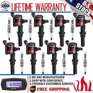 8 Pack Ignition Coils & Iridium Spark Plugs For Ford F150 5.4L 2004-2008 DG511 - Picture 1 of 18
