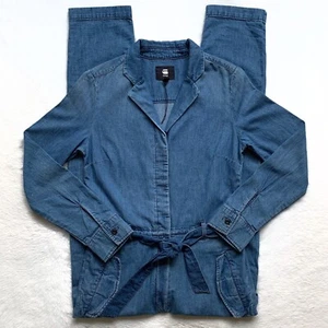 NWT G-Star RAW Rovic Denim Jumpsuit Slim Medium Aged Long Sleeve Womens Size XS - Picture 1 of 12