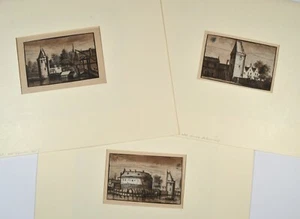 Amsterdam 3 Tekeningen  Original 1605 Kalveniusdoelen Rondeel Forum drawings - Picture 1 of 7