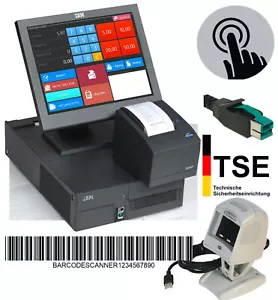 TSE IBM TOSHIBA TOUCHSCREEN KASSE KASSENSYSTEM EINZELHANDEL DRUCKER SCANNER KA02 - Bild 1 von 12