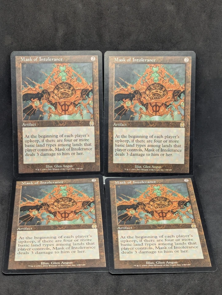 Mask of Intolerance X4 MP Apocalypse Magic the Gathering - Image 1 of 1