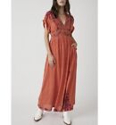 *NWT* Free People Maisle Embroidered Maxi Dress in Tiger Red, Size M