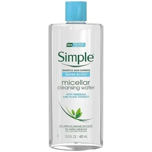 Simple Micellar Cleansing Water 13.5 oz – Hydrating for Sensitive Dry Skin - USA - Picture 1 of 7