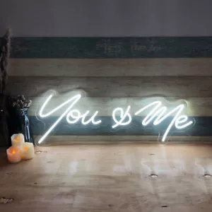 Insegna Luminosa Neon LED Decorazione Matrimonio Io e Te per Camera da Letto con Luce Notturna Dimmer - Foto 1 di 8