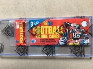 1980 Topps Grocery Football Rack Pack BBCE Sealed, 3ct Unopened Wax Packs Inside - Picture 1 of 2