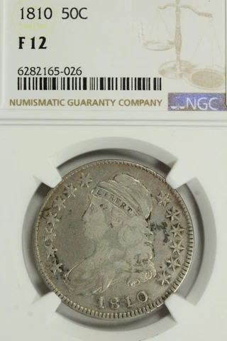 1810 Capped Bust Half Dollar : NGC F12 Cover