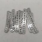 Gilbert Erector Set Part H 11 Hole 2 1/2" Cadmium Plated Strip Lot of 18