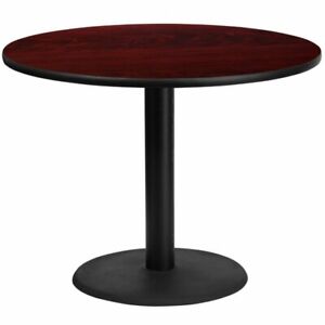Flash Furniture 42" Round Restaurant Dining Table in Black Mahogany