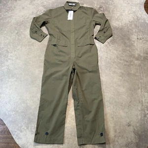 Thakoon Utility Jumpsuit Womens Medium Olive Green Cotton Casual Lightweight - Picture 1 of 12