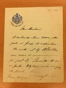 Lettera autografa di Ruggiero Bonghi - Imagen 1 de 1