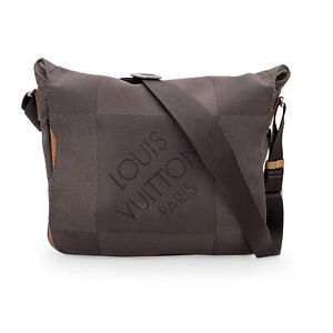 Authentic Louis Vuitton Terre Damier Geant Canvas Messenger Crossbody Bag
