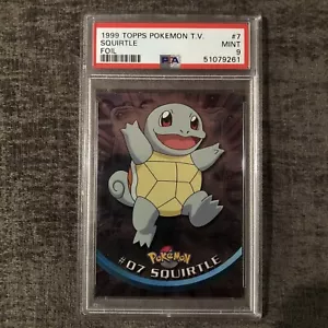 #07 Squirtle Foil Pokémon Topps TV Animation Edition Serie 1 PSA 9 COMO NUEVO Pop 12 - Imagen 1 de 3