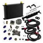 28 Row Oil Cooler &amp; Filter Relocation Kit for Nissan Silvia S13 S14 S15 SR20DET