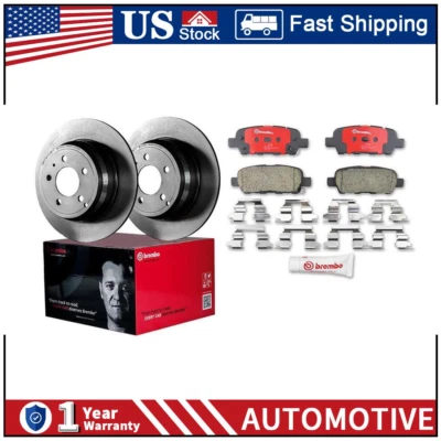 Rear Brembo Brake Rotors & Ceramic Brake Pads Set Set For EX35 2010 2009 2008 PZ - Изображение 1 из 2