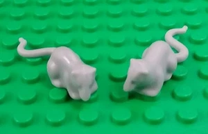 *NEW* Lego Light Grey Small Rats Mice Animals Mouse Pets - 2 pieces - Picture 1 of 2