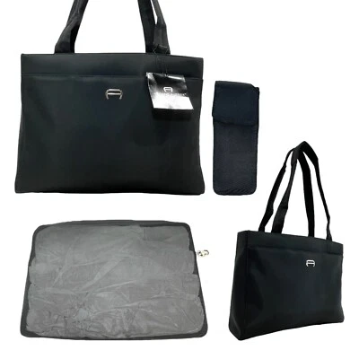 Vintage 00s ETIENNE AIGNER Tote Bag Laptop Pouch Phone Case Travel Business NWT - Image 1 of 4