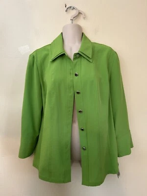 Jaqueta Sag Harbor Feminina Manga 3/4 Verde Leve Tamanho 8 - Imagem 1 de 4