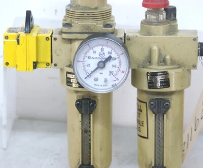 Norgren Air Pressure Regulator Filter Lubricator Regulator w/ Shut Off  9118 - Image 1 of 4