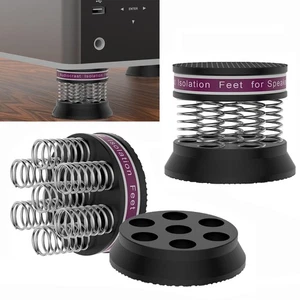 4stk Aluminiumlegierung GerätefÜße HiFi Ständer Isolationsfuß Feder Stoßdämpfer - Picture 1 of 9