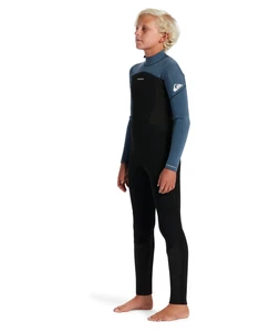 Quiksilver Kids Prologue 4/3mm Full Length Wetsuit - Black/Baring - 12 Yrs - Picture 1 of 3