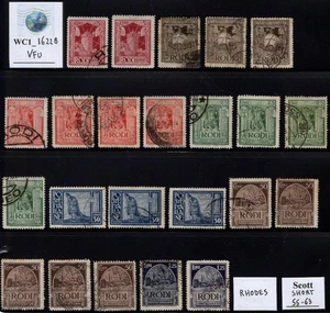 WC1_16228. ITALY AEGEAN COL. RHODES. Stock of 1932 short set. Sc.55-63. Used - Picture 1 of 1