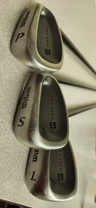 Wilson Deep Red Set of Pitching, Sand, Lob Wedges. Fat Shaft Tri-ply Graphite  - Picture 1 of 14