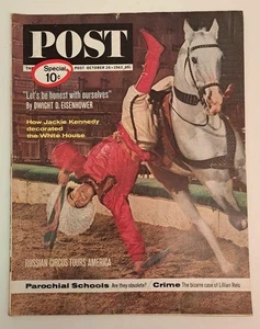 1963 Saturday Evening Post Magazine Jackie Kennedy Eisenhower Russian Circus - Picture 1 of 10