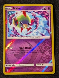 Juego de cartas coleccionables Pokémon Natu 87/214 - SM Lost Thunder Reverse Holo LP - Imagen 1 de 2