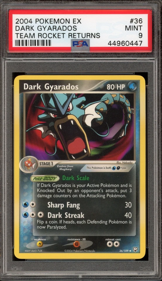 Pokemon Dark Gyarados EX Team Rocket Returns #36 PSA 9 Mint - Image 1 of 2