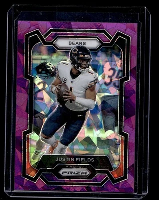 2023 Panini Prizm #48 Justin Fields Purple Ice #/225 - Image 1 of 2