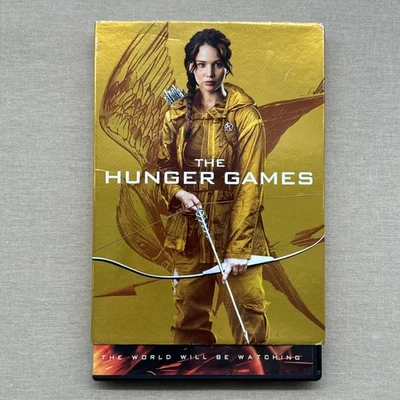 The Hunger Games (1) (DVD 2012 + Gold Slipcover) Jennifer Lawrence Dystopian + - Image 1 of 4