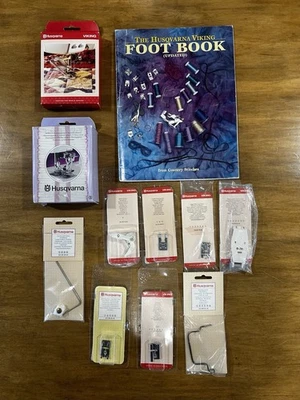 Husqvarna Viking Máquina de Coser Pies Guía Accesorio Lote de 10 Piezas Foto 1 de 4