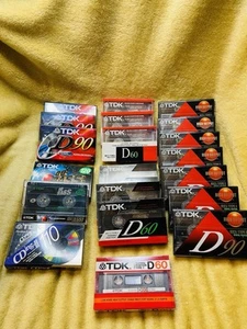 Cassette Tape Blank Audio High Output Lot of 20 TDK D90 + D60 IECI/Type I SEALED - Picture 1 of 11