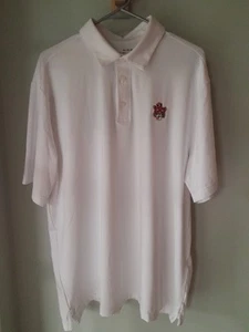 Under Armour Auburn University Polo Golf Shirt Size XL - white w/ Vintage Aubie - Picture 1 of 3