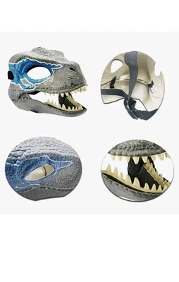 Máscara de dinosaurio animal máscaras de dinosaurio para adultos y niños mandíbula abierta látex realista Foto 1 de 4
