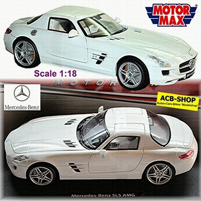 Mercedes Benz Sls Amg Coupe C 197 - 2010-14 Bianco 1:18 MotorMax 79162 - Immagine 1 di 4