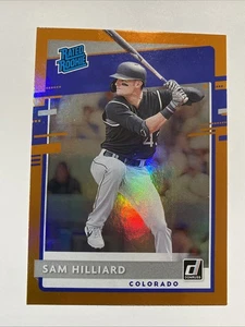 2020 Donruss Foil Orange Parallel Sam Hilliard RC #46 - Picture 1 of 2