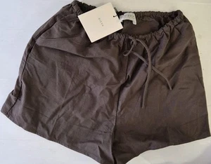 Dissh Brown Shorts Sz 6 Cotton Elastic Waist - Picture 1 of 6