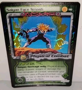 DRAGON BALL Z CCG SAIYAN FACE SMASH #96 FOIL UNLIMITED CELL GAMES SAGA !! - Photo 1/5