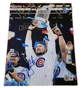 JON LESTER SIGNED 8X10 PHOTO CUBS WS CHAMPS 🏆 BECKETT BAS AUTHENTIC #BQ57572 - Picture 1 of 1