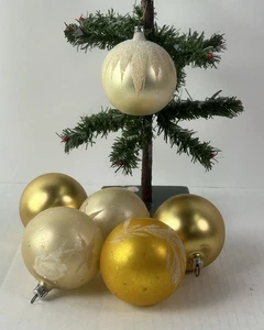 1946/25 6x alter Weihnachtsschmuck Christbaumschmuck Kugeln pastell - Picture 1 of 6