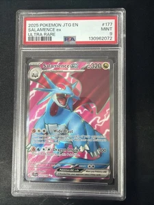 2025 POKEMON JTG EN-JOURNEY TOGETHER ULTRA RARE #177 SALAMENCE EX PSA 9 - Picture 1 of 2