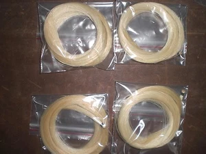 4 hanks White Mongolia Horse Hair 32 inches, Violin bow hair 6 grams/PC - Picture 1 of 7