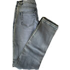 New Dice Womens Blue Jeans  Distress Size 2 Stretch Denim Rip Relaxed Leg F7